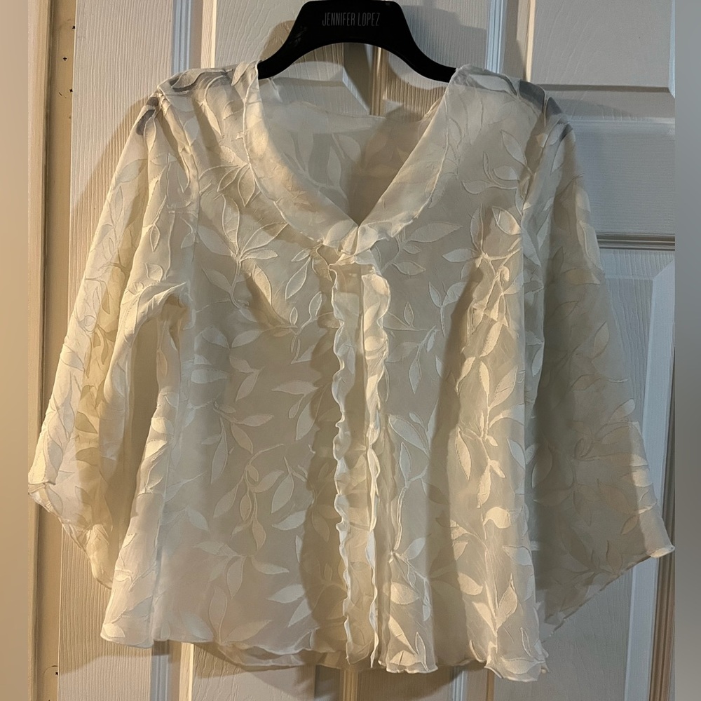 White sheer blouse